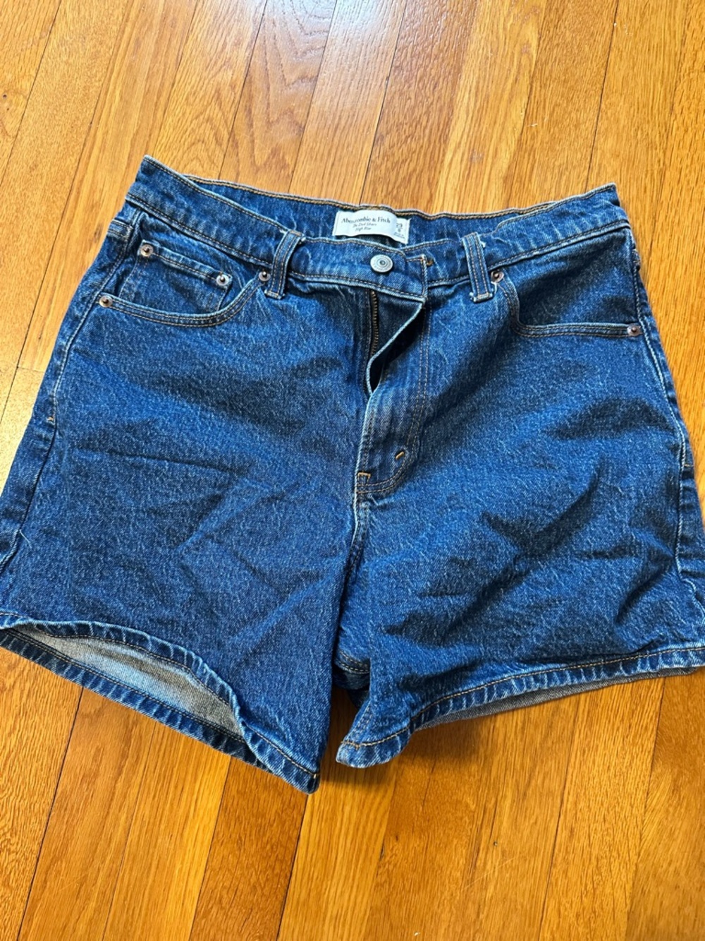 Abercrombie & Fitch Dark Blue Denim Jean Shorts